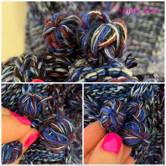 🆑 For Love and Lemons Knitz Indigo Mini Cable Dress - Picture 16 of 16